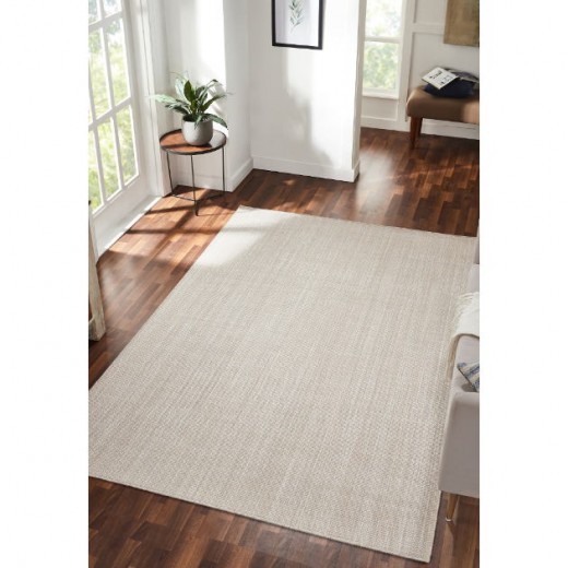 Custom Dovetail Sand, 100% UV Stabilized Royaltron polypropylene. Area Rug