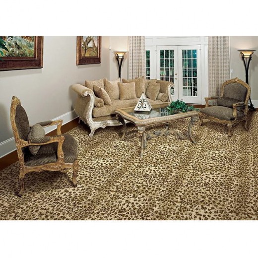 Custom Silhouette Cheetah, 100% Nylon Area Rug