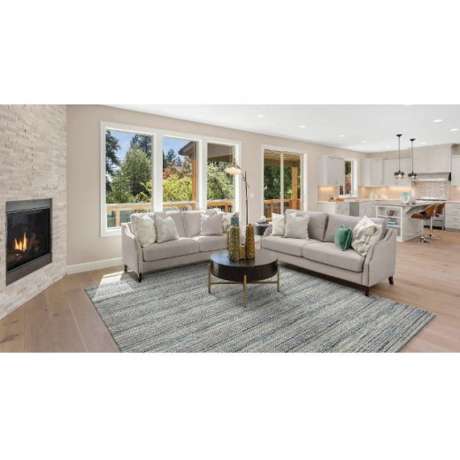 Custom Tablet Fossil, 55% Wool/45% Polysilk Area Rug