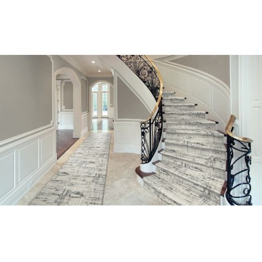 Custom Crystal Alabaster, 72% UV Stabilized Royaltron polypropylene and 28% Polysilk Area Rug