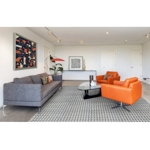 Custom Elation Sky, 100% Wool Area Rug