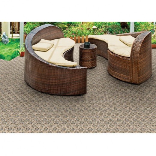 Custom Gemstone Silver, 100% Polypropylene Area Rug