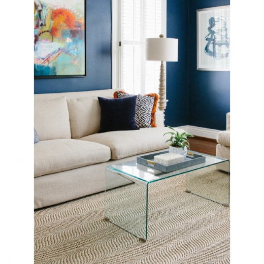 Custom Ledge Sea Silver, 100% Sisal Area Rug