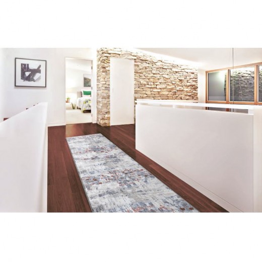 Custom Mesa Steel Blue, 68% SD Royaltron polypropylene and 32% Polysilk Area Rug