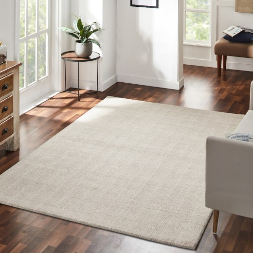 Custom Skylight Bone, 100% Wool Area Rug