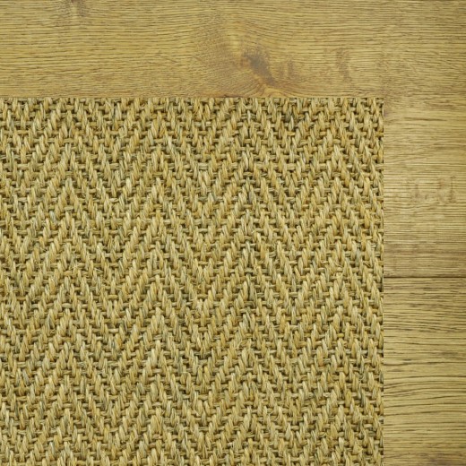 Custom Emboss Traveler Brown, 100% Sisal Area Rug