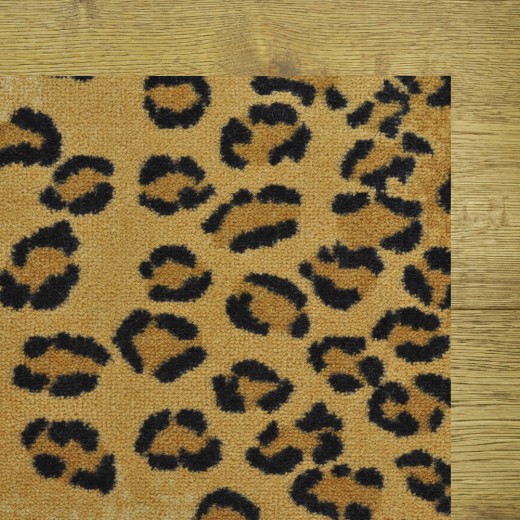 Custom Silhouette Leopard, 100% Nylon Area Rug
