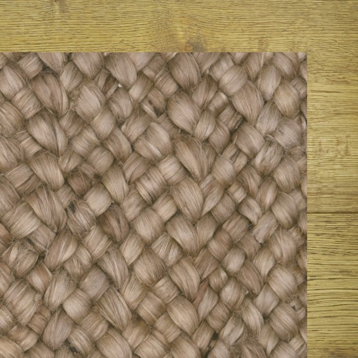 Custom Euphoria Khaki, 100% Jute Area Rug