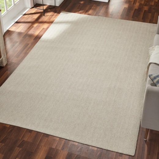 Custom Glimmer Linen, 100% Wool Area Rug