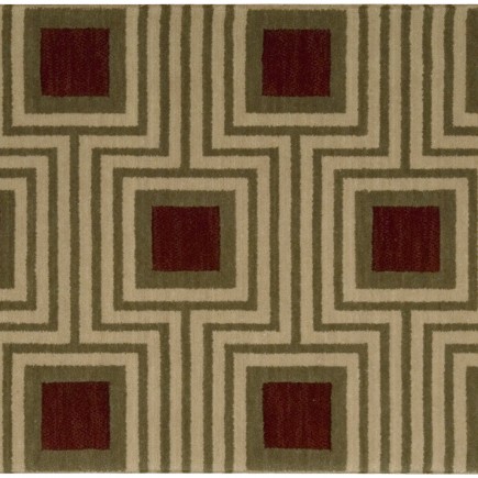 Manhattan Grammercy Poinsettia Carpet, 100% New Zealand Wool