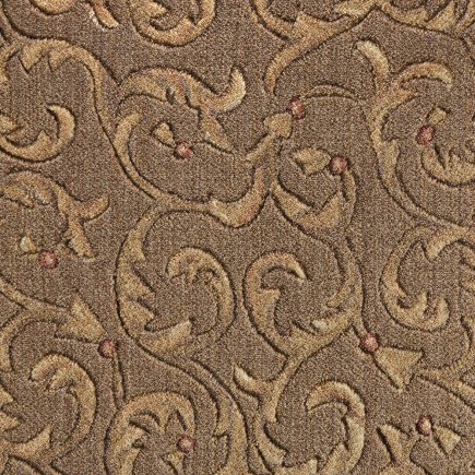 Somerset Scrollwork Khaki Carpet, 100% Opulon (50% Polyester/50% Acrylic)