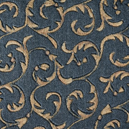 Somerset Scrollwork Navy Carpet, 100% Opulon (50% Polyester/50% Acrylic)