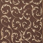 Somerset Scrollwork Brown Carpet, 100% Opulon (50% Polyester/50% Acrylic)