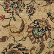 Grand Parterre Kashan Beige Carpet, 100% New Zealand Wool