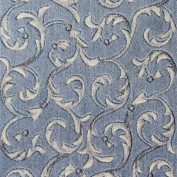 Somerset Scrollwork Light Blue Carpet, 100% Opulon (50% Polyester/50% Acrylic)